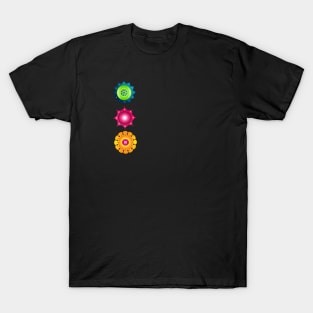Three Circles Colored vertical T-Shirt
